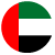 Arabic language representation in a circular design, featuring colors of the United Arab Emirates flag, symbolizing community connection and cultural diversity in Hudson, NH.