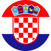 Croatian flag emblem featuring a red, white, and blue color scheme with a checkerboard pattern and a coat of arms, representing cultural identity and community connection in Hudson, NH.